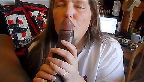 Mature Lady Sucks Big Black Penis Very Slowly And Dr