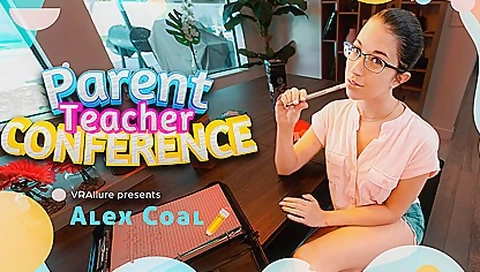 Alex Coal - Parent Teacher Conference - Cute Young Teacher Solo Masturbation With Toys