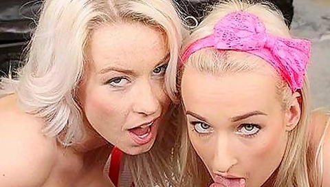 Blondes In Threesome For Easter
