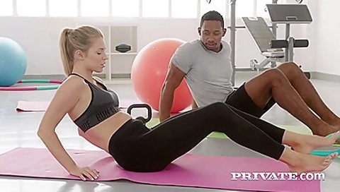 Mary Kalisy - Interracial Fuck In The Gym