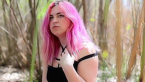 The Forest Nymph Teases The Guy First Then He Gives Her A Vibrator And Shoots It On Camera